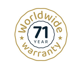 71 years worldwide warranty, 71 years global warranty