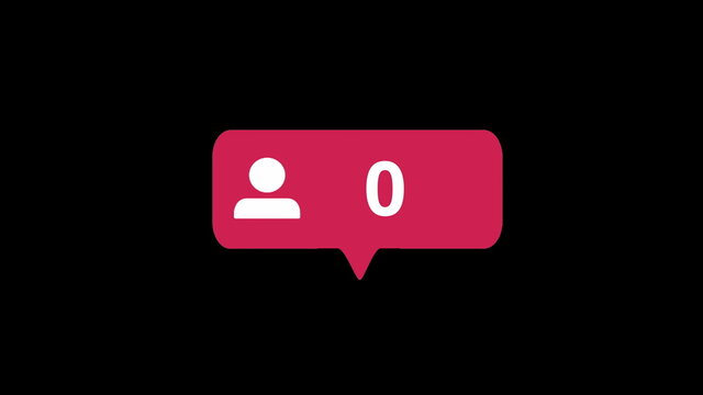 POPULAR social media friend request button counter going up.Nice and unique comment icons with beautiful motion.Animation. Abstract animation of social media reaction buttons
