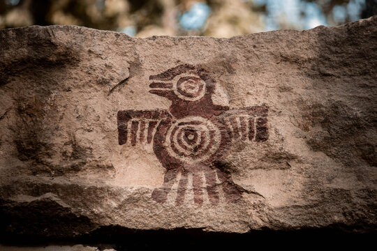 symbols on the stone as a Aztec
