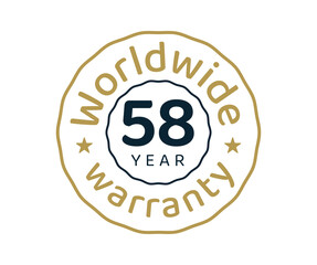 58 years worldwide warranty, 58 years global warranty