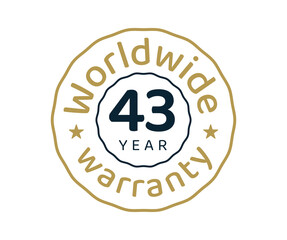 43 years worldwide warranty, 43 years global warranty