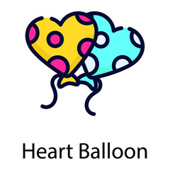 heart balloons vector illustration 
