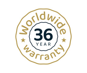 36 years worldwide warranty, 36 years global warranty