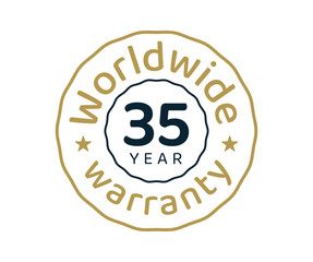 35 years worldwide warranty, 35 years global warranty
