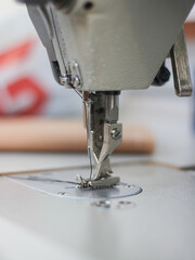 closeup of sewing machine