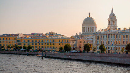 St Petersburg, Makarova embankment. Church of the Holy Great Martyr Catherine.