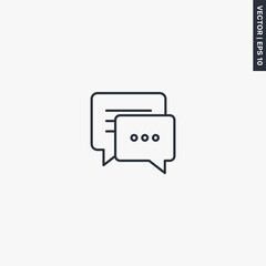 Chat conversation, linear style sign for mobile concept and web design