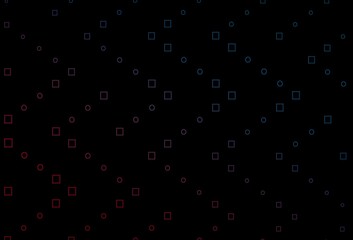 Dark Blue, Red vector pattern with crystals, rectangles.