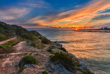 Fototapeta premium Beautiful seascape with beach, cliffs and ocean.