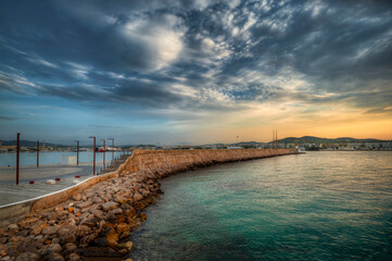Obraz premium The port of the city of Ibiza - Balearic Islands.