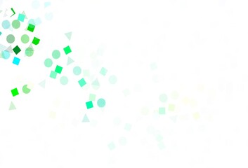 Light Green, Yellow vector texture with poly style with circles, cubes.