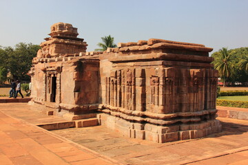 Pattadakal, Paṭṭadakallu or Raktapura, complex of  Hindu and Jain temples in northern Karnataka (India). West bank of the Malaprabha River in Bagalkot, Karnataka, India