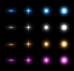 Light Effects Collection, Lens Flares, Light Beams, Starlights.