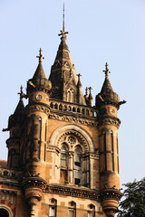 Fototapeta premium Chhatrapati Shivaji Terminus (CST) train station in Mumbai, India with beatiful architecture