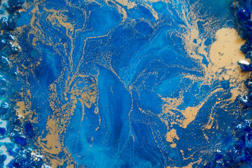 Blue paint abstract background