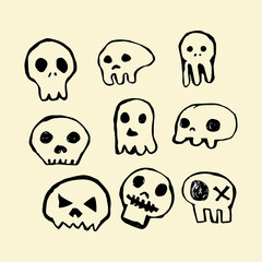 Fototapeta premium spooky funky ghost skull bone head