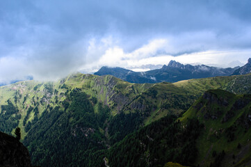 Dolomites, Italy - landscape with clouds