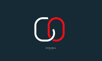 Alphabet letter icon logo GO