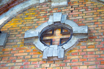 window shape of cross, catholic architecture exterior