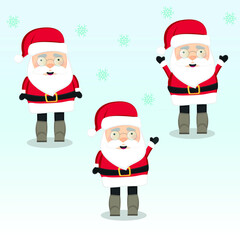 santa claus and christmas tree