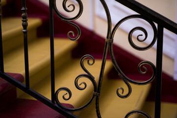 Fototapeta na wymiar Forged metal railing
