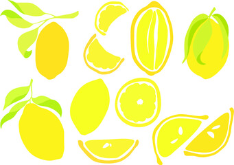set with lemons