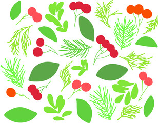 seamless pattern with Christmas floral
