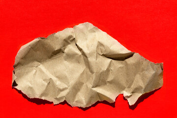 A piece of paper on a yellow background. Crumpled Paper Wallpaper.crumpled paper sheet.