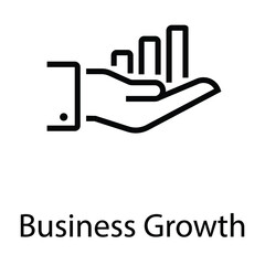 business growth line icon 