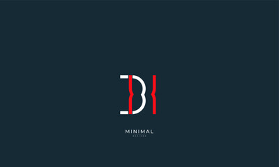 Alphabet letter icon logo BH