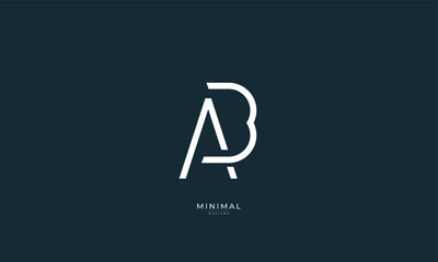 Alphabet letter icon logo AB