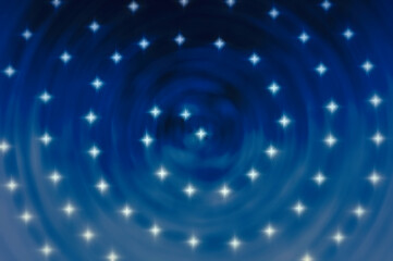 Abstract blue background with white stars