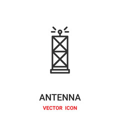 antenna icon vector symbol. antenna tower symbol icon vector for your design. Modern outline icon for your website and mobile app design.