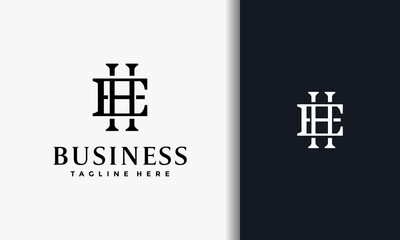 monogram letter EH logo