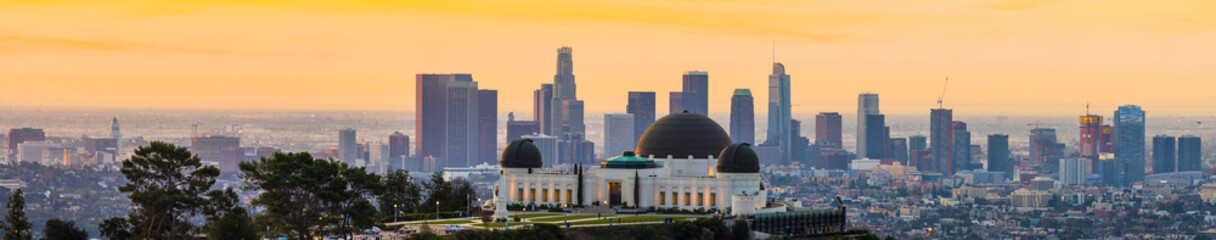 Los Angeles skyline at dawn