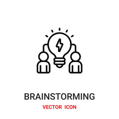 Brainstorm vector icon. Modern, simple flat vector illustration for website or mobile app.Creative idea symbol, logo illustration. Pixel perfect vector graphics	