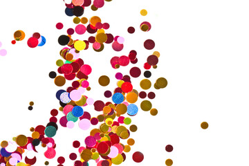 Sparkling circles make up a colored structure. An abstract shot.