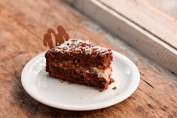 chocolate cake on a plate