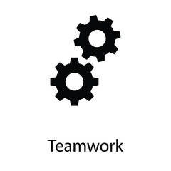  team work vector glyph icon