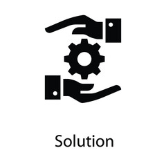 solution vector glyph icon