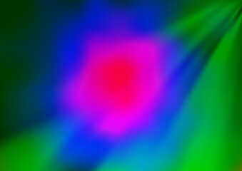 Dark Multicolor, Rainbow vector blurred bright template. Creative illustration in halftone style with gradient. The template can be used for your brand book.