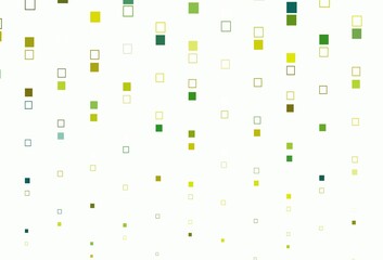 Light Green, Yellow vector pattern with crystals, rectangles.