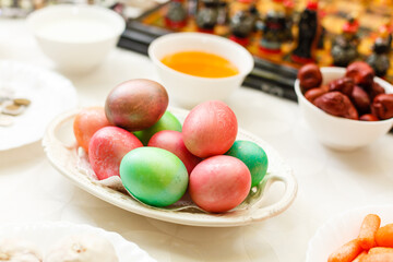 A plate of food on a table