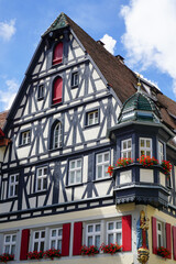 Fototapeta na wymiar Beautiful old building in Rothenburg ob der Tauber