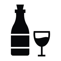 alcohol vector glyph icon