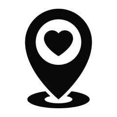 location sign vector glyph icon