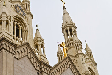Saints Peter and Paul Catholic Church on Washington Square, North Beach, San Francisco, California, USA