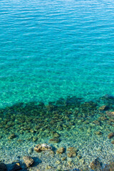 Blue sea water, Dilek Peninsula National Park in Turkey, 
