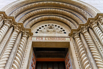 Entrance Into Saints Peter and Paul Catholic Church on Washington Square, North Beach, San...