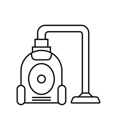 The icon in the form of cleaner silhouette with reflection vector